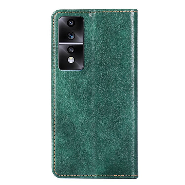 Phone Case for Honor 80 GT 5G PU Leather Protective Cover Cell Phone Wallet Stand Case - Green