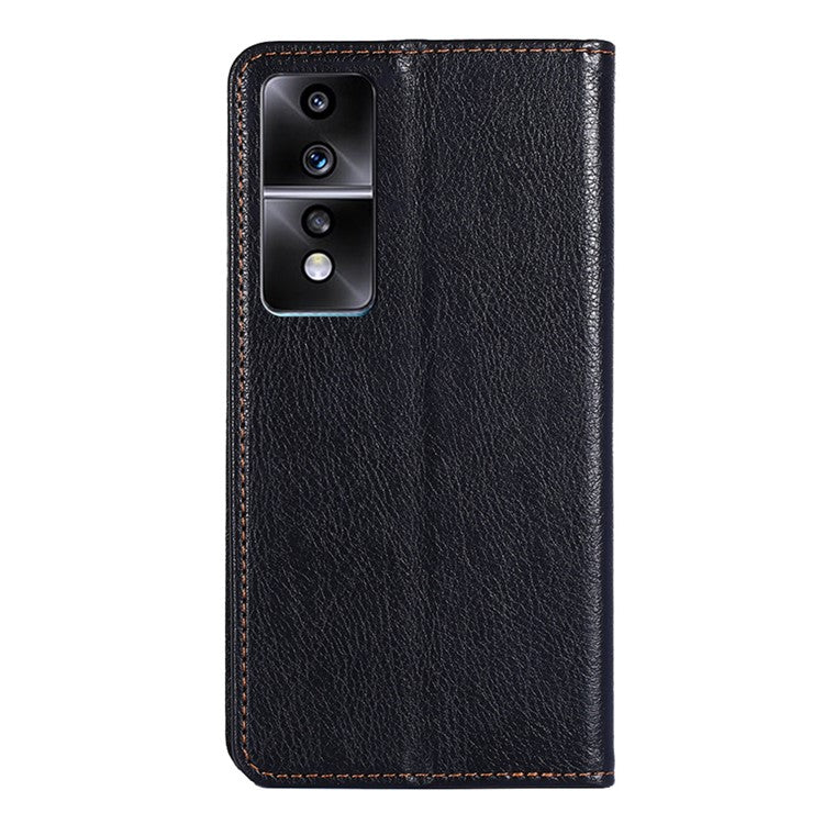 Phone Case for Honor 80 GT 5G PU Leather Protective Cover Cell Phone Wallet Stand Case - Black