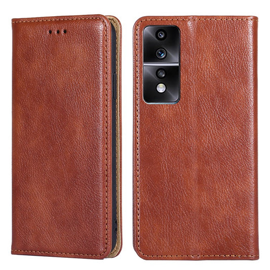 Phone Case for Honor 80 GT 5G PU Leather Protective Cover Cell Phone Wallet Stand Case - Brown