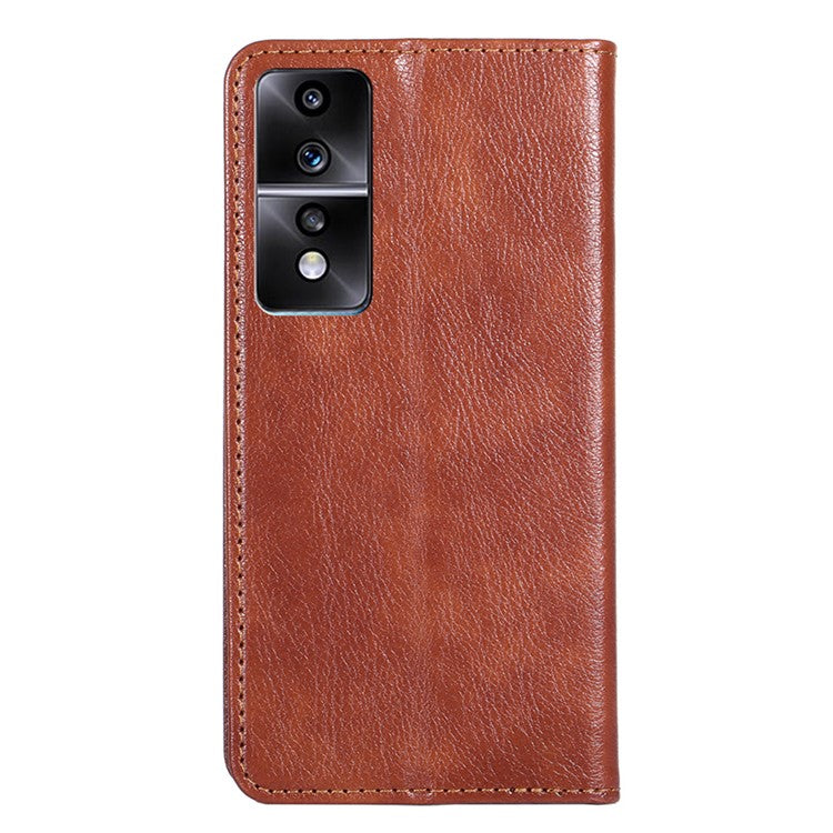 Phone Case for Honor 80 GT 5G PU Leather Protective Cover Cell Phone Wallet Stand Case - Brown