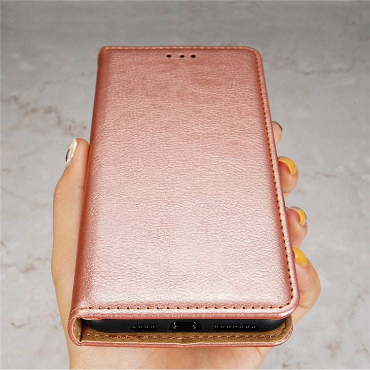 Phone Case for Honor 80 GT 5G PU Leather Protective Cover Cell Phone Wallet Stand Case - Rose Gold