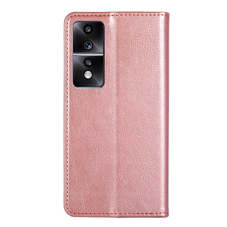 Phone Case for Honor 80 GT 5G PU Leather Protective Cover Cell Phone Wallet Stand Case - Rose Gold