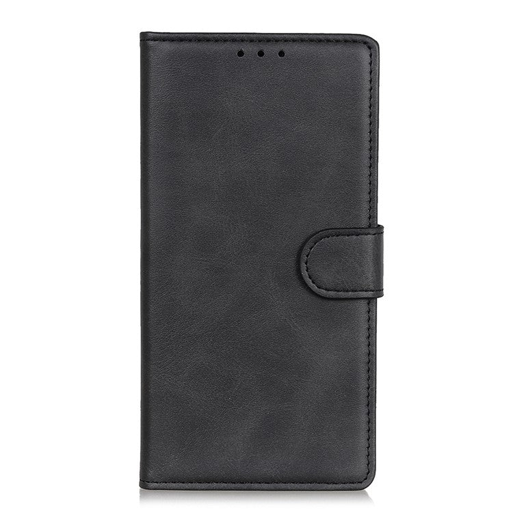 For Honor X7a 5G Anti-Scratch Cowhide Texture Wallet Stand PU Leather Phone Case Magnetic Clasp Phone Cover - Black
