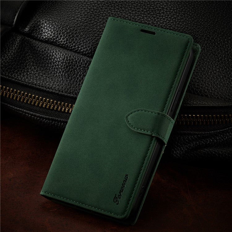 FORWENW Cell Phone Cover for iPhone 14 , F1 Series Shockproof PU Leather Phone Case Wallet Stand - Green