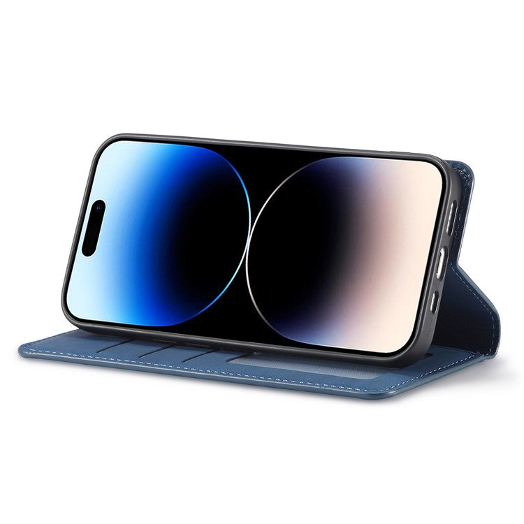 FORWENW Anti-drop Phone Case for iPhone 14 Pro Max , Skin-touch Phone Cover Stand Fantasy Series Leather Wallet Case - Blue