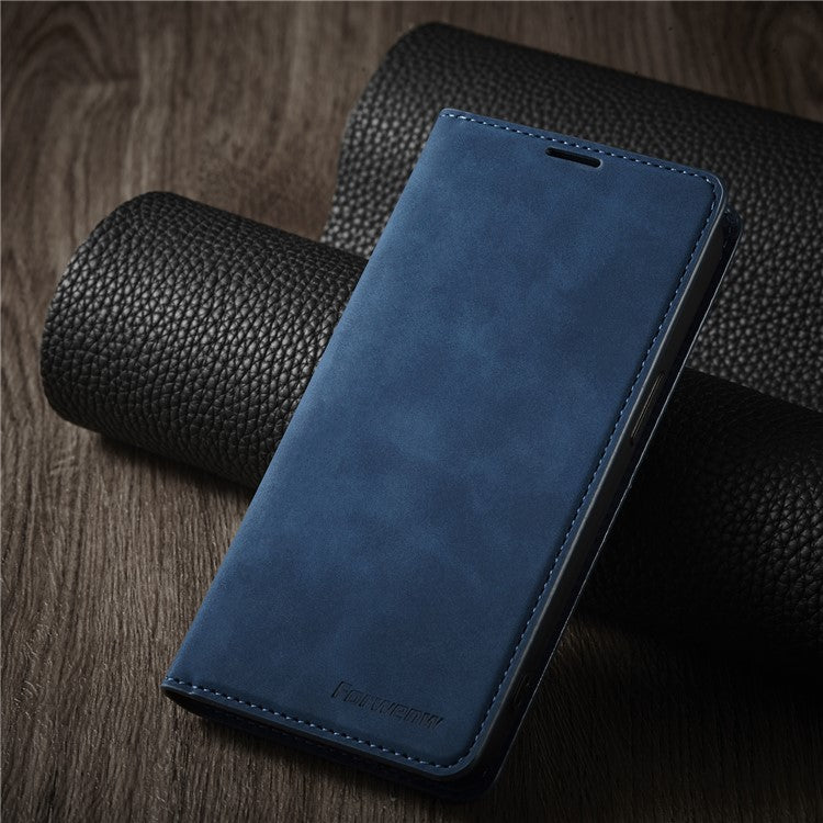 FORWENW Anti-drop Phone Case for iPhone 14 Pro Max , Skin-touch Phone Cover Stand Fantasy Series Leather Wallet Case - Blue