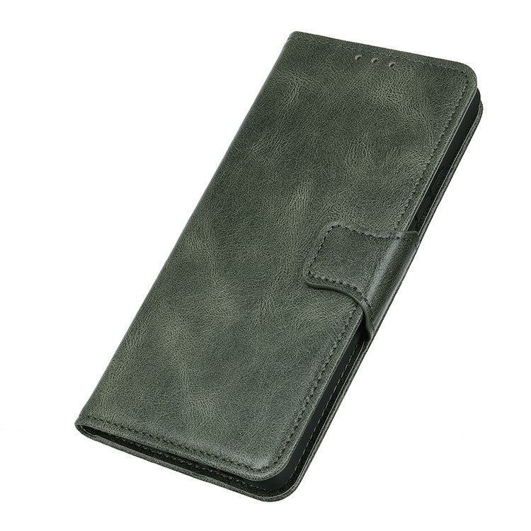 For Honor X9a 5G / X40 5G / Magic5 Lite 5G Crazy Horse Texture Phone Case Stand PU Leather Wallet Cover - Blackish Green