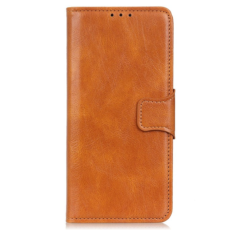 For Honor X9a 5G / X40 5G / Magic5 Lite 5G Crazy Horse Texture Phone Case Stand PU Leather Wallet Cover - Brown