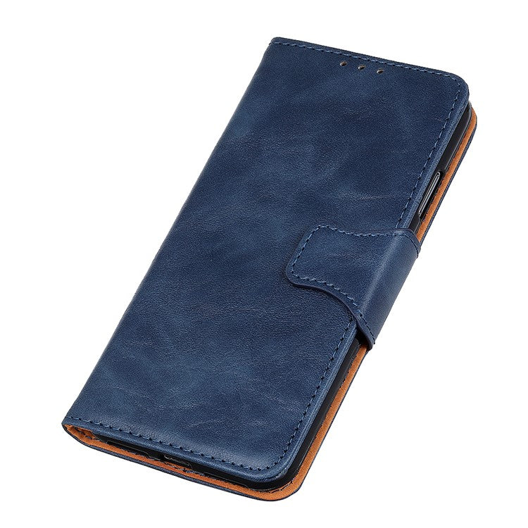 For Honor X9a 5G / X40 5G / Magic5 Lite 5G Crazy Horse Texture Wallet Phone Cover Split Leather Phone Stand Case - Blue