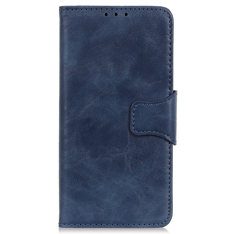 For Honor X9a 5G / X40 5G / Magic5 Lite 5G Crazy Horse Texture Wallet Phone Cover Split Leather Phone Stand Case - Blue