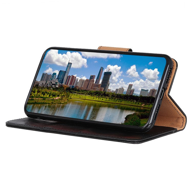 For Honor X9a 5G / X40 5G / Magic5 Lite 5G Crazy Horse Texture Wallet Phone Cover Split Leather Phone Stand Case - Black