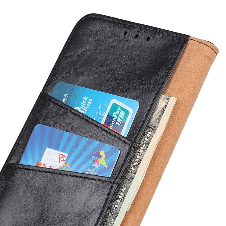 For Honor X9a 5G / X40 5G / Magic5 Lite 5G Crazy Horse Texture Wallet Phone Cover Split Leather Phone Stand Case - Black