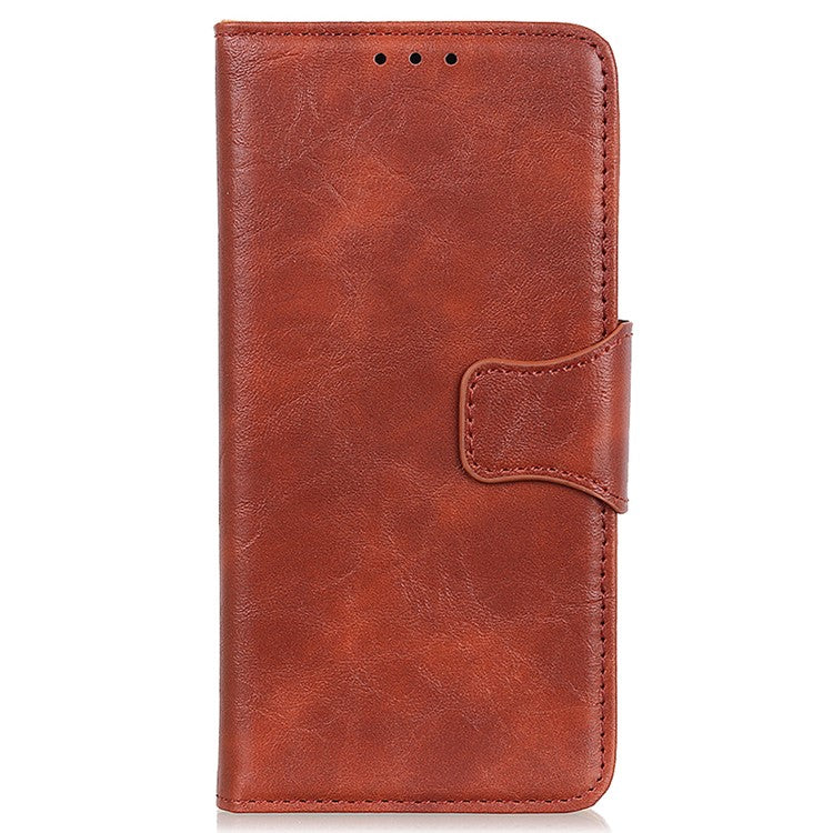 For Honor X9a 5G / X40 5G / Magic5 Lite 5G Crazy Horse Texture Wallet Phone Cover Split Leather Phone Stand Case - Brown