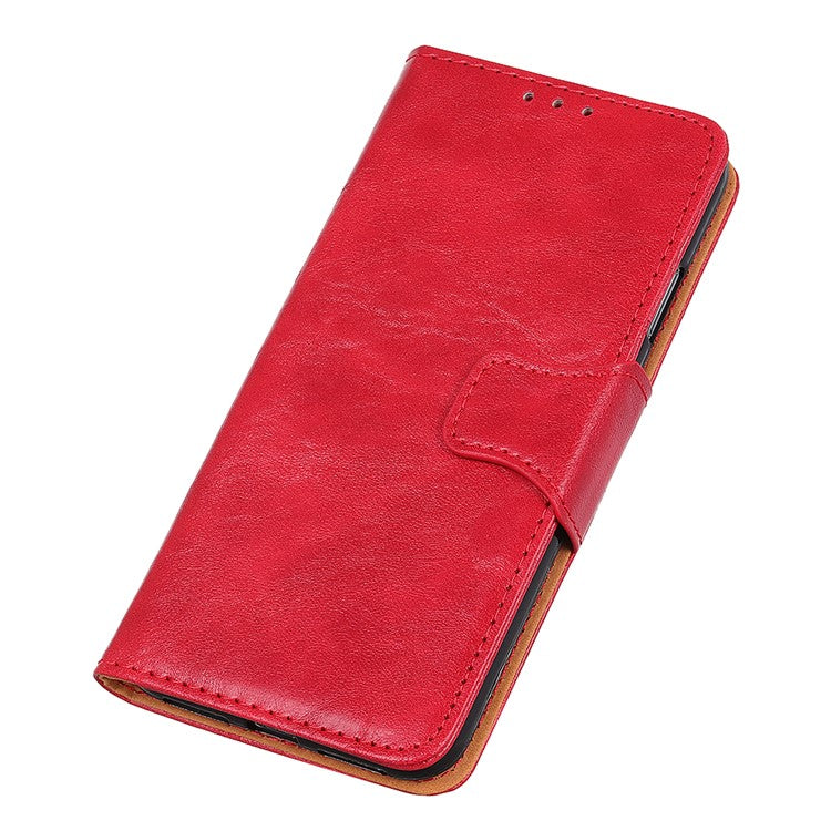 For Honor X9a 5G / X40 5G / Magic5 Lite 5G Crazy Horse Texture Wallet Phone Cover Split Leather Phone Stand Case - Red