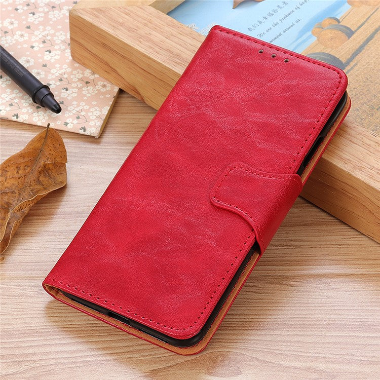 For Honor X9a 5G / X40 5G / Magic5 Lite 5G Crazy Horse Texture Wallet Phone Cover Split Leather Phone Stand Case - Red
