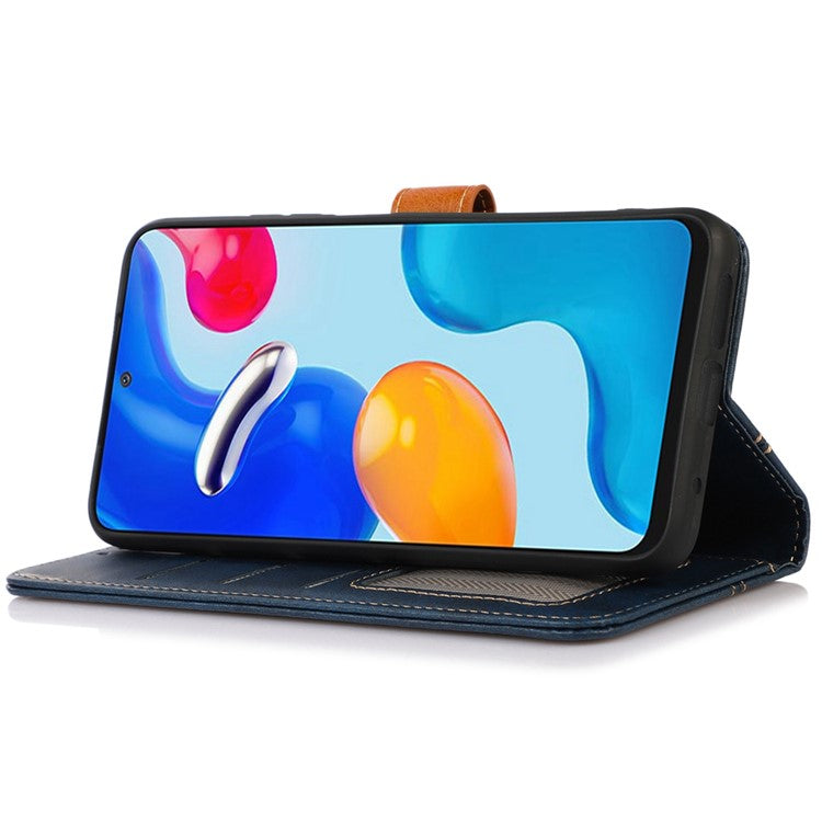 For Honor X9a 5G / X40 5G / Magic5 Lite 5G PU Leather Phone Case Calf Texture Stand Wallet Cover - Sapphire