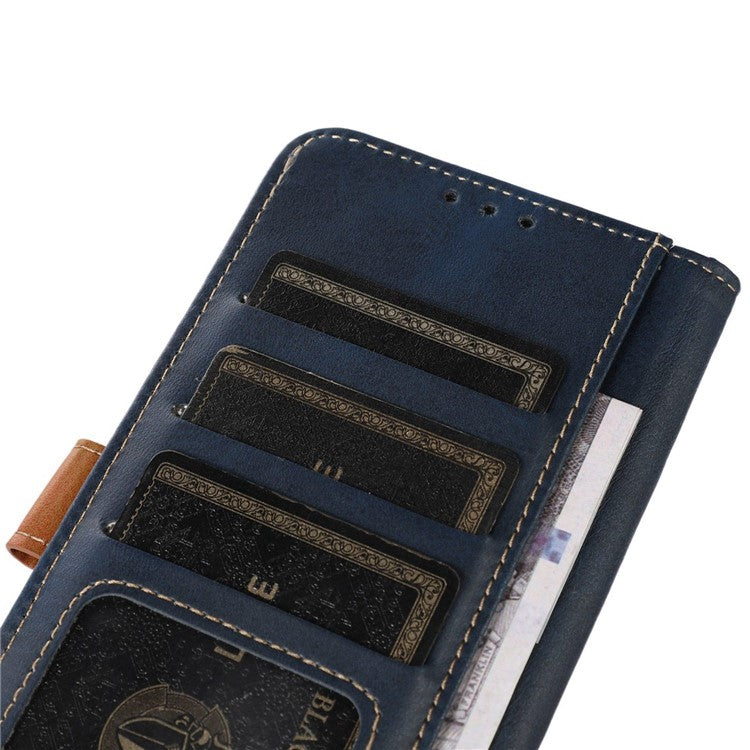 For Honor X9a 5G / X40 5G / Magic5 Lite 5G PU Leather Phone Case Calf Texture Stand Wallet Cover - Sapphire