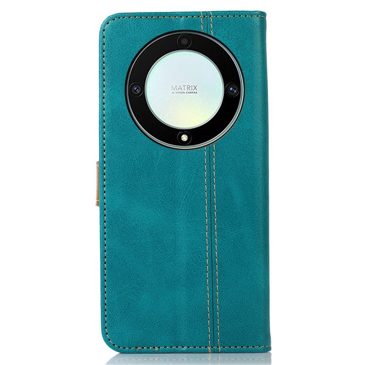 For Honor X9a 5G / X40 5G / Magic5 Lite 5G PU Leather Phone Case Calf Texture Stand Wallet Cover - Light Green