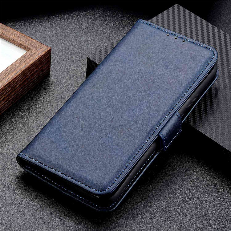 For Honor X9a 5G / X40 5G / Magic5 Lite 5G Phone Wallet Case Cowhide Texture Leather Stand Phone Cover - Blue