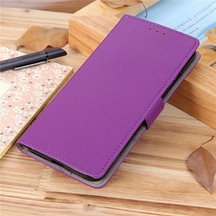 For Honor X9a 5G / X40 5G / Magic5 Lite 5G Wallet PU Leather Phone Case Stand Anti-drop Phone Cover - Purple
