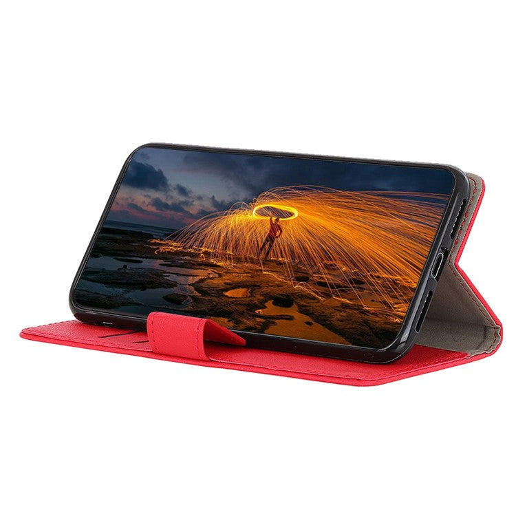 For Honor X9a 5G / X40 5G / Magic5 Lite 5G Wallet PU Leather Phone Case Stand Anti-drop Phone Cover - Red