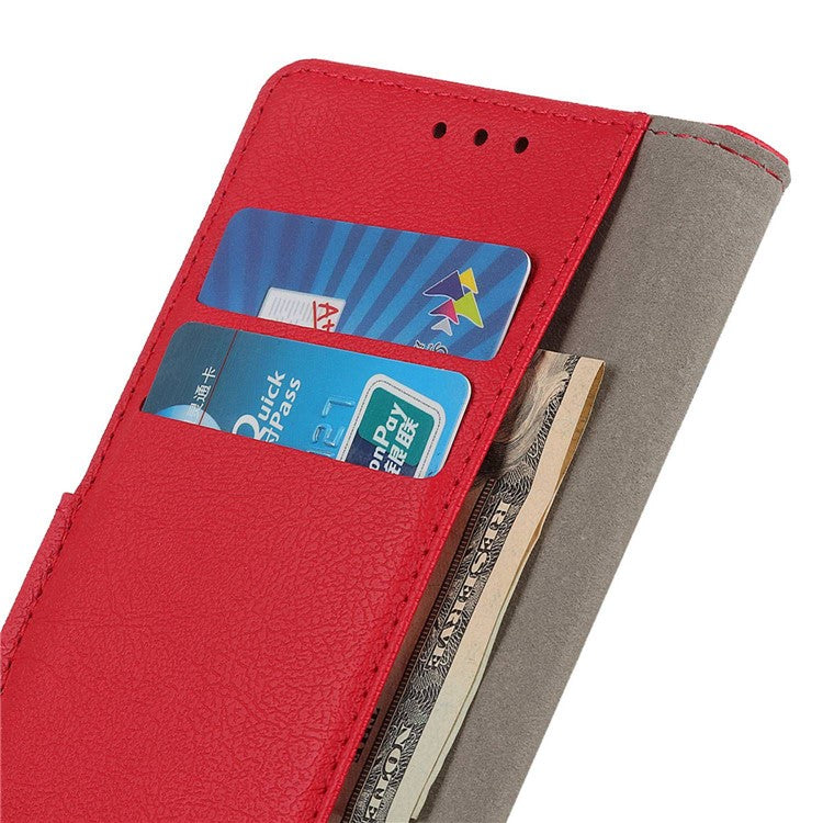 For Honor X9a 5G / X40 5G / Magic5 Lite 5G Wallet PU Leather Phone Case Stand Anti-drop Phone Cover - Red