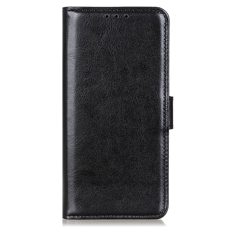 For Honor X9a 5G / X40 5G / Magic5 Lite 5G Stand Phone Case Crazy Horse Texture Wallet Phone Leather Cover - Black