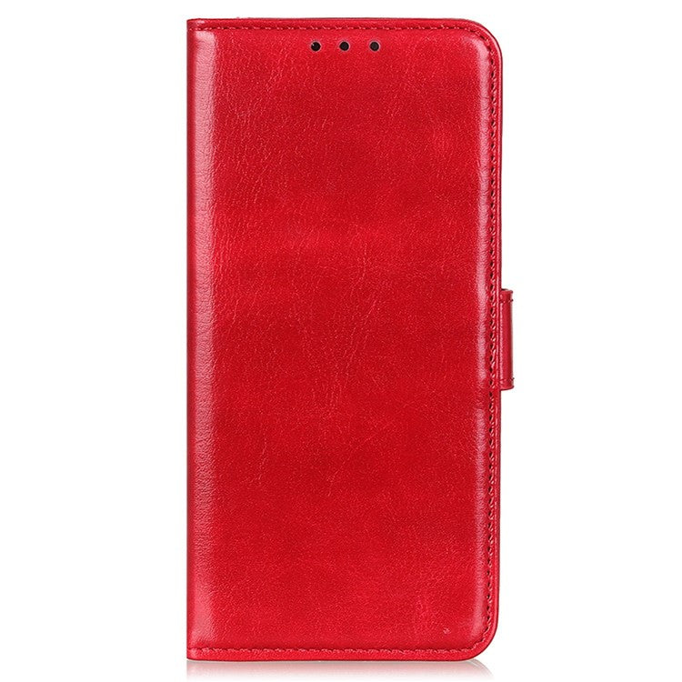 For Honor X9a 5G / X40 5G / Magic5 Lite 5G Stand Phone Case Crazy Horse Texture Wallet Phone Leather Cover - Red