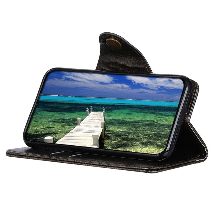 KHAZNEH For Honor X9a 5G / X40 5G / Magic5 Lite 5G Phone Cover PU Leather Wallet Stand Phone Case - Coffee