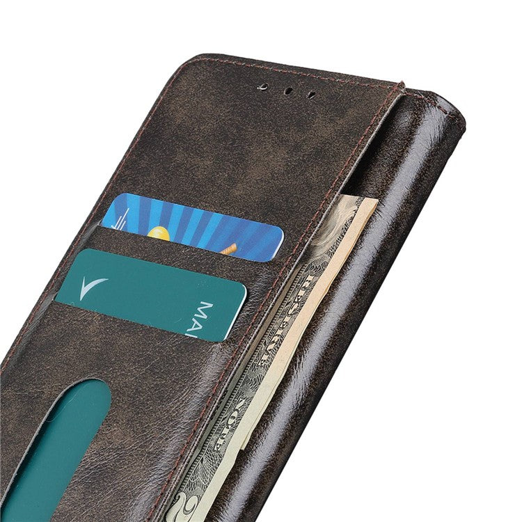 KHAZNEH For Honor X9a 5G / X40 5G / Magic5 Lite 5G Phone Cover PU Leather Wallet Stand Phone Case - Coffee