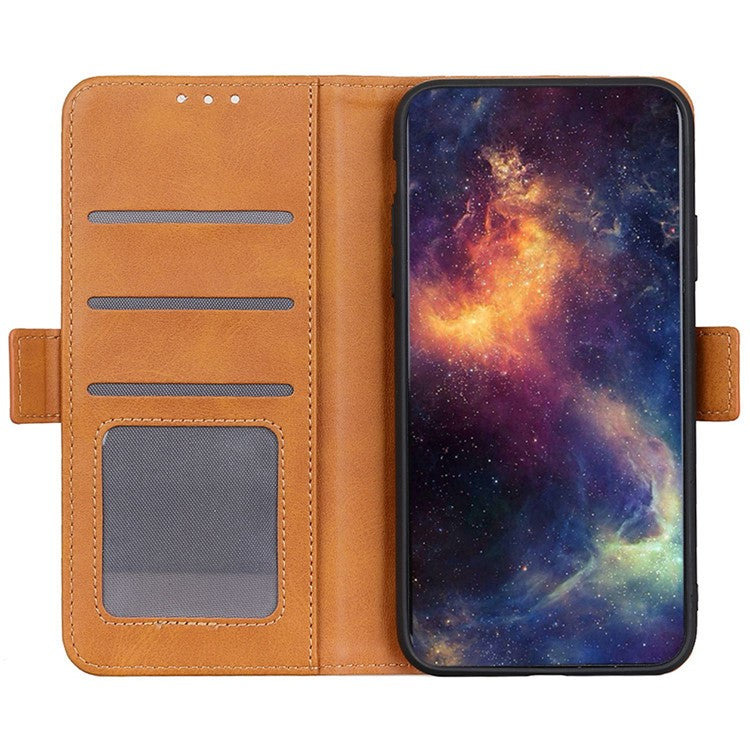 For Honor X7a 5G Cowhide Texture Phone Leather Cover Wallet Stand Phone Case - Yellow