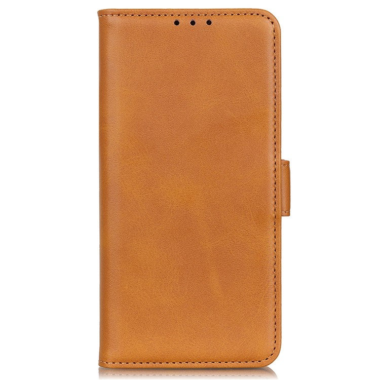 For Honor X7a 5G Cowhide Texture Phone Leather Cover Wallet Stand Phone Case - Yellow
