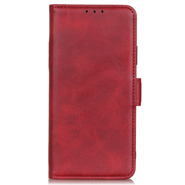 For Honor X7a 5G Cowhide Texture Phone Leather Cover Wallet Stand Phone Case - Red