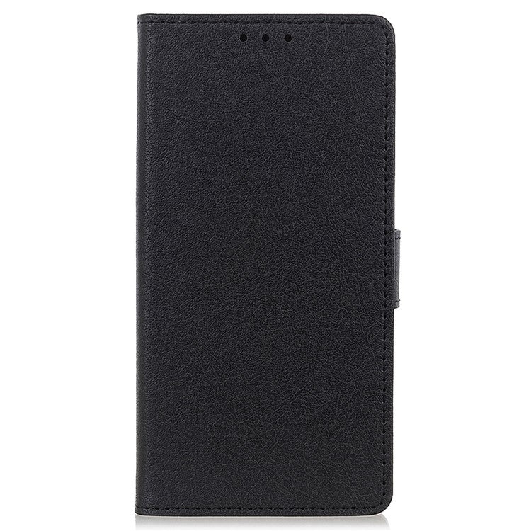 Leather Phone Stand Case for Honor X7a 5G Wallet Mobile Phone Protective Cover - Black