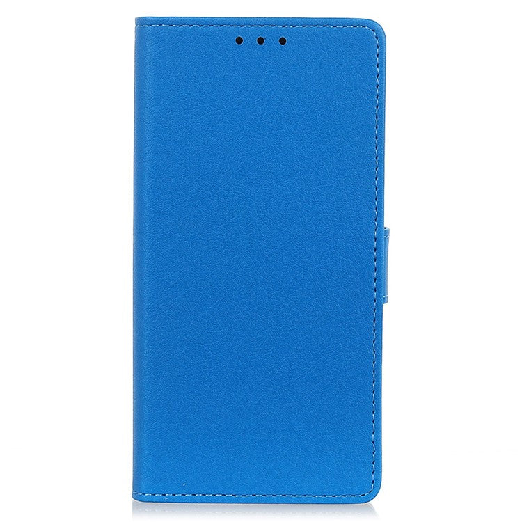Leather Phone Stand Case for Honor X7a 5G Wallet Mobile Phone Protective Cover - Blue