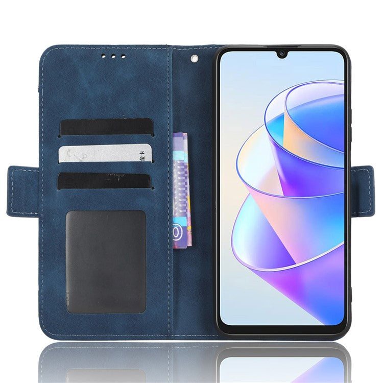 For Honor X7a 5G / Play7T 5G Wallet Phone Case Multiple Card Slots Stand Protective Flip Leather Phone Cover - Blue