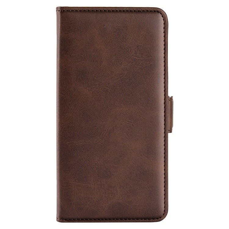 Smartphone Case For Motorola Moto G73 5G , Calf Texture PU Leather Wallet Stand Anti-fall Phone Cover - Brown