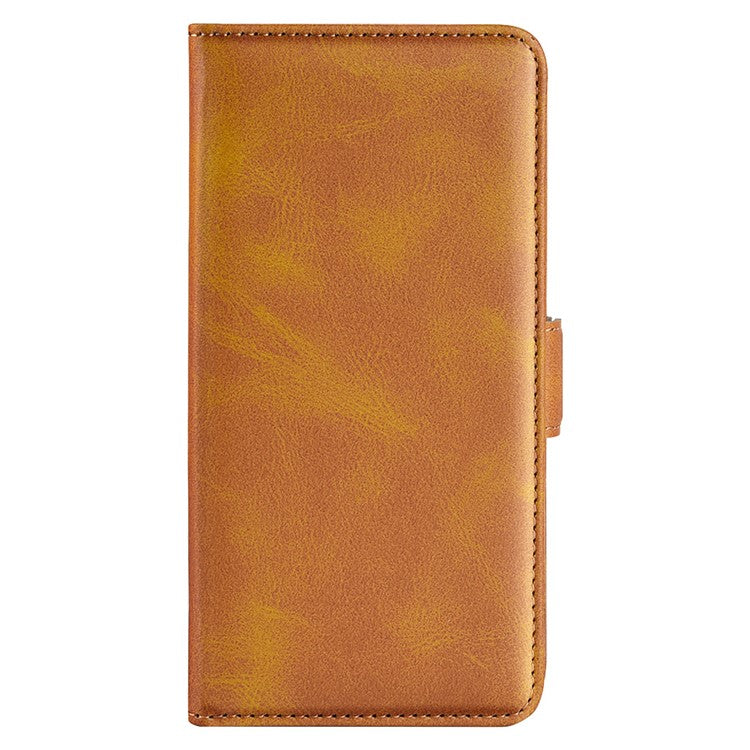 Smartphone Case For Motorola Moto G73 5G , Calf Texture PU Leather Wallet Stand Anti-fall Phone Cover - Yellow