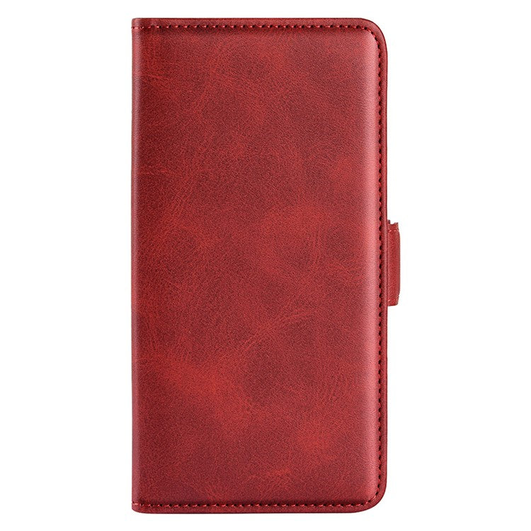 Smartphone Case For Motorola Moto G73 5G , Calf Texture PU Leather Wallet Stand Anti-fall Phone Cover - Red