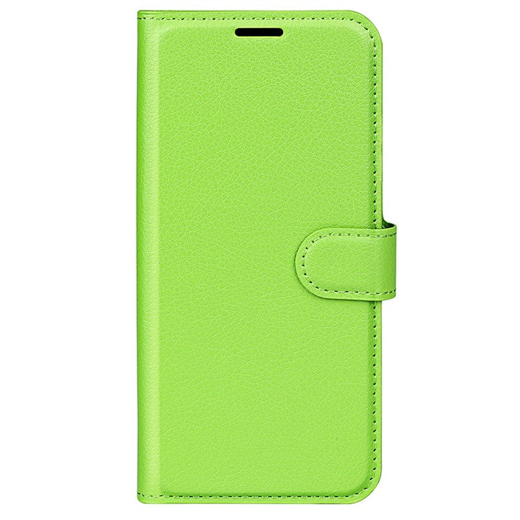 Shockproof Phone Case For Motorola Moto G73 5G , Litchi Texture PU Leather Cell Phone Cover Stand Wallet - Green