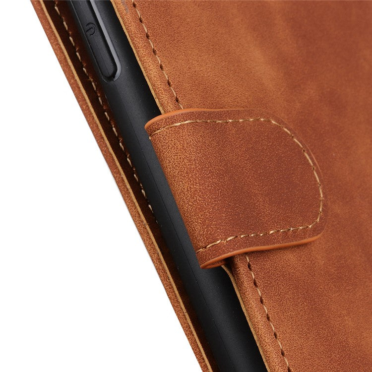 KHAZNEH Leather Phone Case For Honor X9a 5G / Magic5 Lite 5G / X40 5G , Retro Texture Flip Wallet Cover Stand - Brown