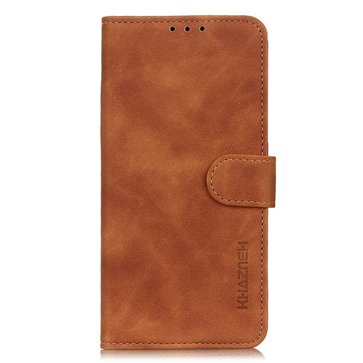 KHAZNEH Leather Phone Case For Honor X9a 5G / Magic5 Lite 5G / X40 5G , Retro Texture Flip Wallet Cover Stand - Brown