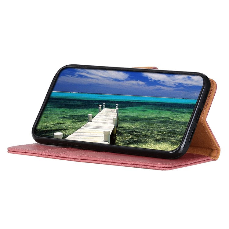 KHAZNEH For Honor X9a 5G / Magic5 Lite 5G / X40 5G Anti-drop Phone Case Cowhide Texture Leather Cover Wallet Stand - Pink