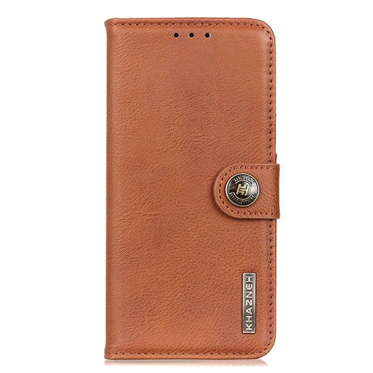 KHAZNEH For Honor X9a 5G / Magic5 Lite 5G / X40 5G Anti-drop Phone Case Cowhide Texture Leather Cover Wallet Stand - Brown