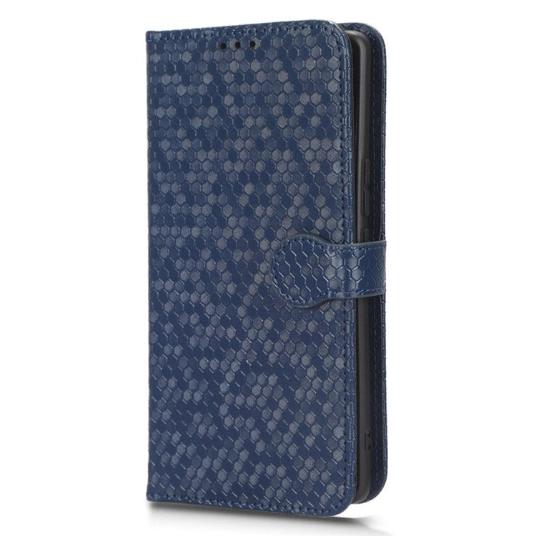 For Honor X40 5G / X9a 5G / Magic5 Lite 5G Cell Phone Case Dot Pattern Imprinted Leather Stand Cover Wallet - Dark Blue