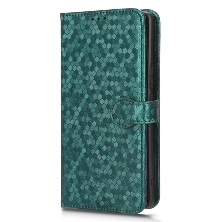 For Honor X40 5G / X9a 5G / Magic5 Lite 5G Cell Phone Case Dot Pattern Imprinted Leather Stand Cover Wallet - Green
