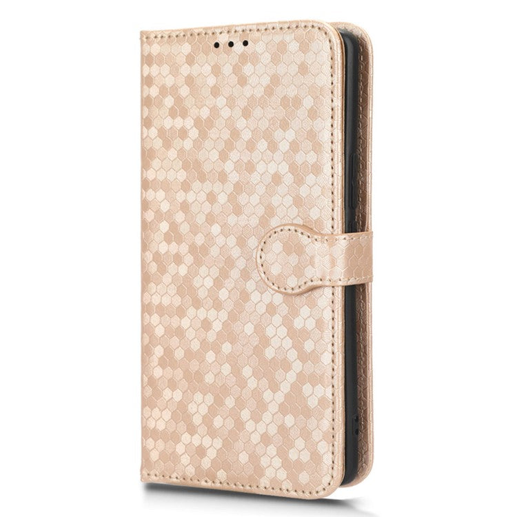 For Honor X40 5G / X9a 5G / Magic5 Lite 5G Cell Phone Case Dot Pattern Imprinted Leather Stand Cover Wallet - Rose Gold