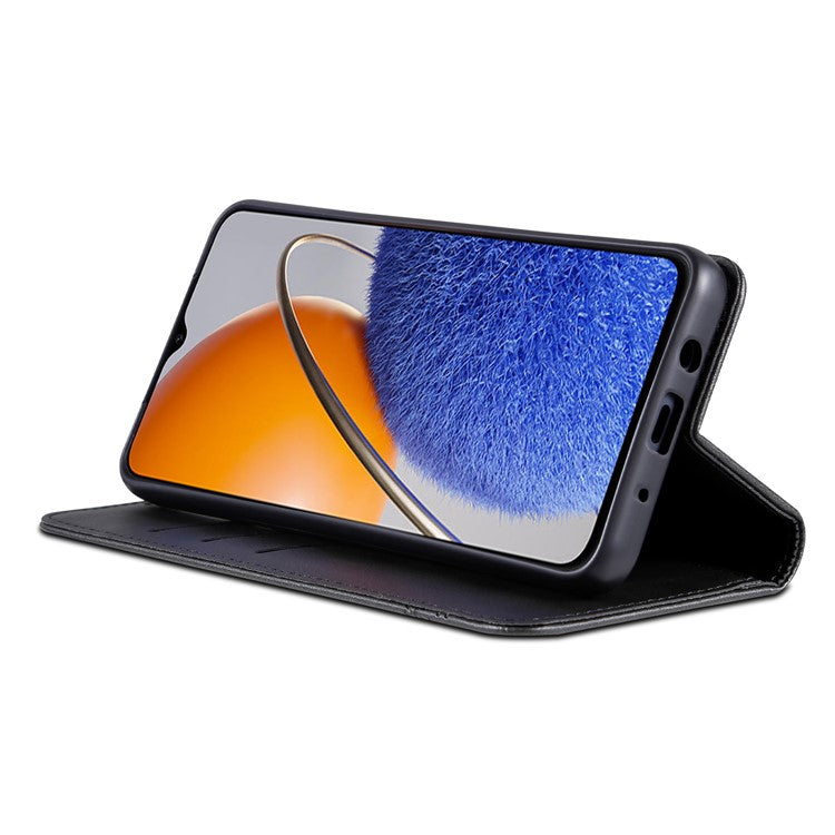 AZNS For Huawei Enjoy 50z 4G / nova Y61 4G Flip Leather Phone Case Wallet Stand Magnetic Phone Cover - Black