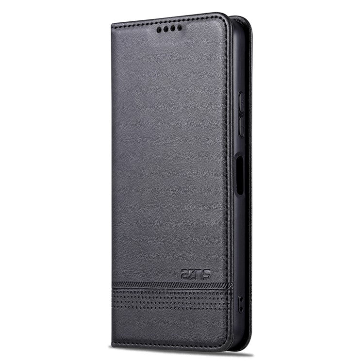 AZNS For Huawei Enjoy 50z 4G / nova Y61 4G Flip Leather Phone Case Wallet Stand Magnetic Phone Cover - Black