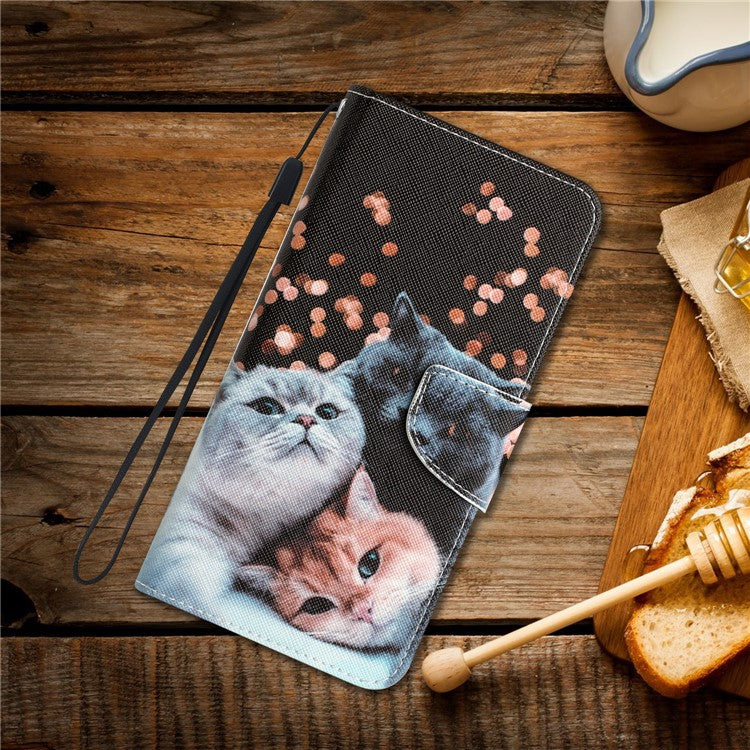For Xiaomi Redmi Note 12 Pro 5G / Note 12 Pro Speed 5G / Poco X5 Pro 5G PU Leather Stand Pattern Phone Case with Wallet - Cats